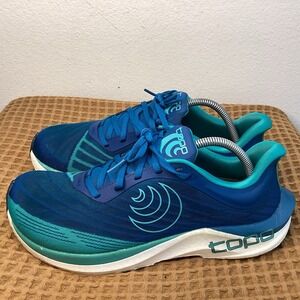 Topo Athletic Cyclone 2 Mens Sz 9 Shoes Blue Aqua Road Running Sneakers